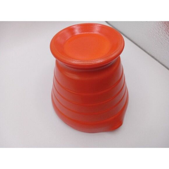 Vintage Hazel Atlas Orange Cream & Sugar Bowls Milk Glass D Handle - Picture 15 of 16